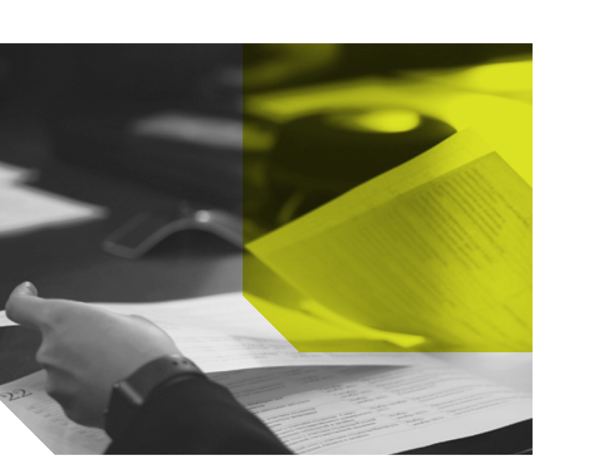 Image of person reading papers